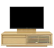 テレビボード（ローボード）、テレビボード（壁掛けパネルセット）(幅160cm・メイプル)