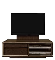 テレビボード（ローボード）、テレビボード（壁掛けパネルセット）(幅120cm/オークダーク)