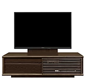 テレビボード（ローボード）、テレビボード（壁掛けパネルセット）(幅150cm/オークダーク)