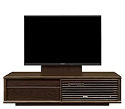 テレビボード（ローボード）、テレビボード（壁掛けパネルセット）(幅160cm・オークダーク)