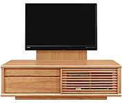 テレビボード（ローボード）、テレビボード（壁掛けパネルセット）(幅140cm/ブラックチェリー)