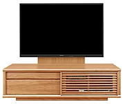 テレビボード（ローボード）、テレビボード（壁掛けパネルセット）(幅150cm・ブラックチェリー)