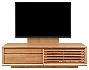 テレビボード（ローボード）、テレビボード（壁掛けパネルセット）(幅160cm/ブラックチェリー)