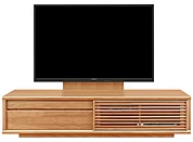 テレビボード（ローボード）、テレビボード（壁掛けパネルセット）(幅180cm/ブラックチェリー)