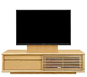 テレビボード（ローボード）、テレビボード（壁掛けパネルセット）(幅160cm/オークナチュラル)