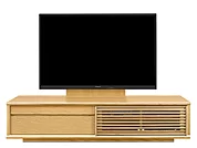 テレビボード（ローボード）、テレビボード（壁掛けパネルセット）(幅180cm・オークナチュラル)