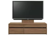 テレビボード（ローボード）、テレビボード（壁掛けパネルセット）(幅150cm・ウォールナット)