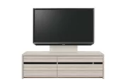 テレビボード（ローボード）、テレビボード（壁掛けパネルセット）(幅140cm・オークホワイト)