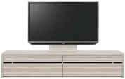 テレビボード（ローボード）、テレビボード（壁掛けパネルセット）(幅210cm・オークホワイト)