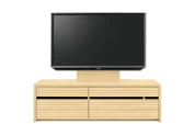 テレビボード（ローボード）、テレビボード（壁掛けパネルセット）(幅140cm・メイプル)