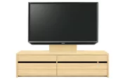 テレビボード（ローボード）、テレビボード（壁掛けパネルセット）(幅160cm・メイプル)