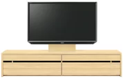 テレビボード（ローボード）、テレビボード（壁掛けパネルセット）(幅210cm/メイプル)