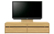 テレビボード（ローボード）、テレビボード（壁掛けパネルセット）(幅180cm・オークナチュラル)