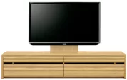 テレビボード（ローボード）、テレビボード（壁掛けパネルセット）(幅210cm/オークナチュラル)