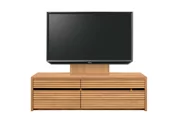 テレビボード（ローボード）、テレビボード（壁掛けパネルセット）(幅140cm/ブラックチェリー)