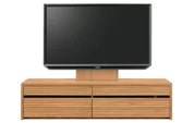 テレビボード（ローボード）、テレビボード（壁掛けパネルセット）(幅170cm/ブラックチェリー)