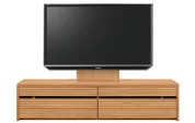 テレビボード（ローボード）、テレビボード（壁掛けパネルセット）(幅180cm/ブラックチェリー)
