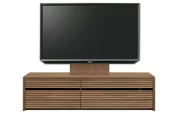 テレビボード（ローボード）、テレビボード（壁掛けパネルセット）(幅160cm・ウォールナット)