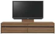 テレビボード（ローボード）、テレビボード（壁掛けパネルセット）(幅210cm/ウォールナット)