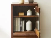 棚の高さを調整でき、たっぷり収納できます。(※画像は幅48 WN色)