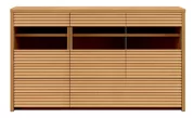 サイドボード（単体）(幅140cm・ブラックチェリー)