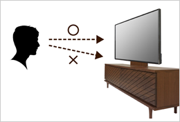 ロータイプでも自然な目線の高さにテレビを配置できる。