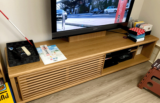 兵庫県姫路市K.N.様のテレビ台と壁掛けテレビ(大川家具)(大塚家具)