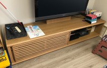 兵庫県姫路市K.N.様のテレビ台と壁掛けテレビ(大川家具)(大塚家具)