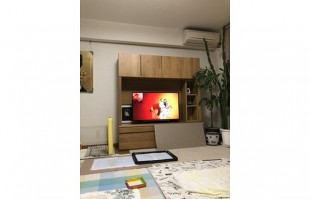 浜松市K.T様の無垢テレビボードとペットケージ(マルス)