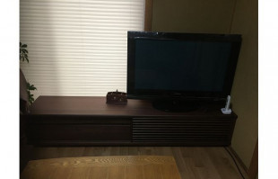 福山市K.N様の無垢テレビボードとリビングテーブル(府中家具の館)