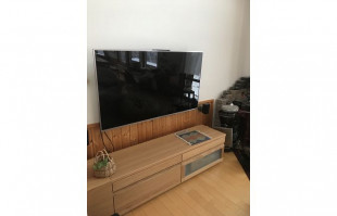 札幌市H.T様のテレビボードと壁掛けテレビ(リビングハウス札幌店)