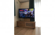 大川家具の壁掛け対応テレビボード設置事例(島忠ホームズ和光店)