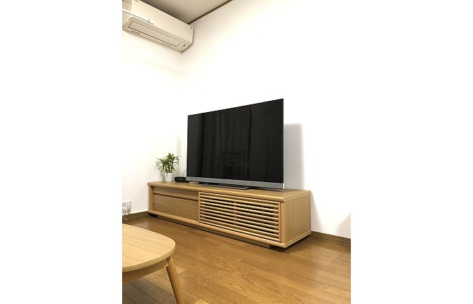 京都市K.H様の無垢テレビボードとセンターテーブル