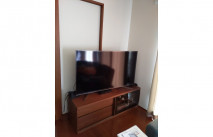 越谷市K.O様のテレビボード色の天然木テレビボード(島忠ホームズ)
