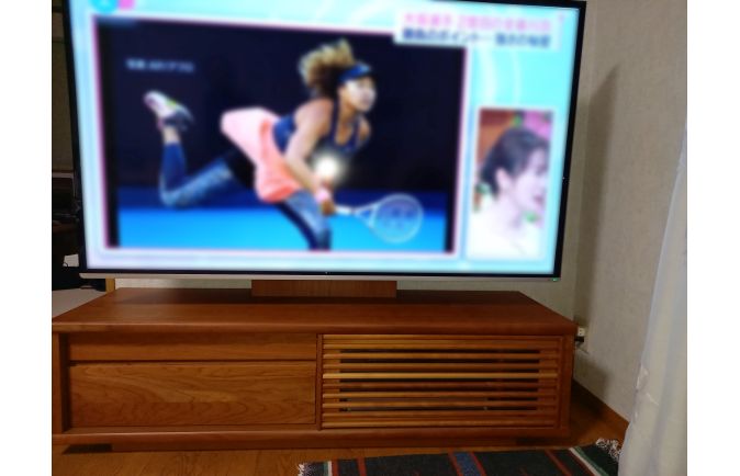 大川家具のテレビボード「ソリド」の設置事例