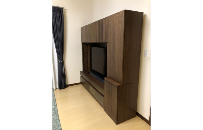 大川家具のテレビボード「ヴィーダ」のウォールナット色
