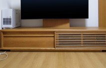 大川家具の無垢テレビボード「ソリド」の設置事例