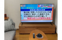 横浜市Y.K様のテレビボードと葡萄が置かれたセンターテーブルとソファ