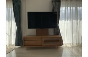 大川家具の壁掛け対応テレビボード(太陽家具)