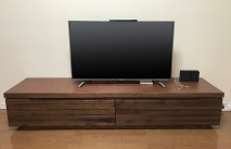 ウォールナット色の大川家具のテレビボード(楽天ふるさと納税)