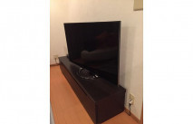 オークダーク色の大川家具のテレビボード