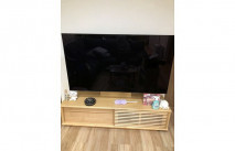 メイプル色の大川家具の壁掛け対応テレビボード(近新近江大橋店)