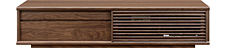 ウォールナット色の木製テレビローボード(大川家具)