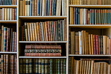 ぎっしりと本が収納された本棚