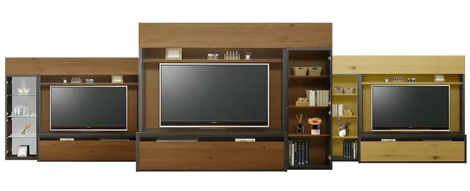 大川家具インテリア通販】天然木Fonte フォンチ収納付きテレビ